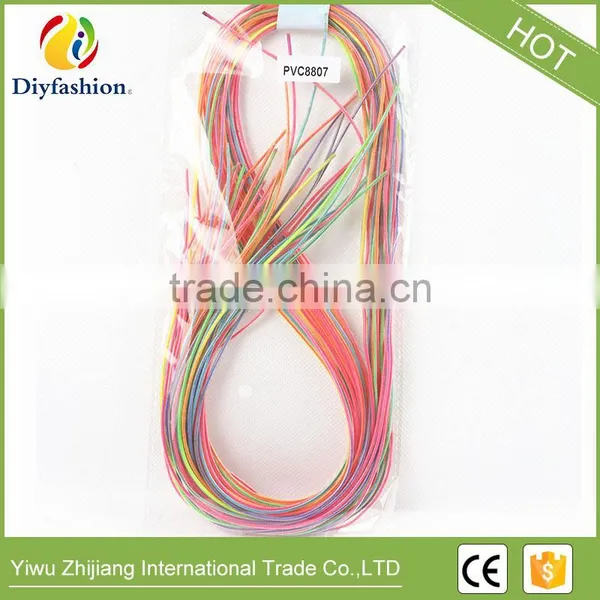 PVC8812 DIY Knit Plastic Scoubidous Twisted PVC Strings Color Under Crystal Scoubidous for Kids photo-4