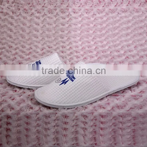 Star Hotel Embroidery Logo White Waffle Close Toe Eva Slipper photo-5