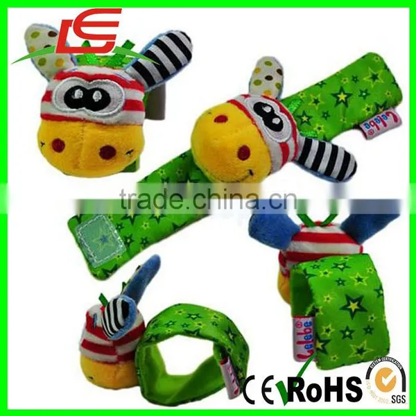 Small Babies Fun Play Soft Plush Animals Toy Gifts Unicorn Wristband Rattles