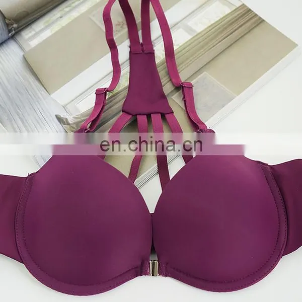 Front Button Young Girl Underwear Set Sexy Deep V-neck Push up Women Plus Size Bra Set Hollow Out Lingerie Sets photo-4