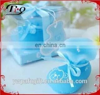 Party Favor Mini Nolvety Blue Baby Shoe Shape Baby Shower Candles