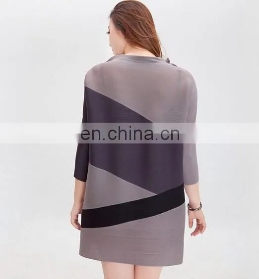 Middle Aged Group Fashion Women Tops and Blouse Patchwork Blouse photo-5