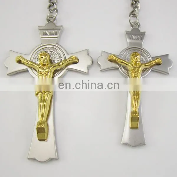 Catholic Saint Benedict Crucifix Cross Keyring Key Chain photo-2