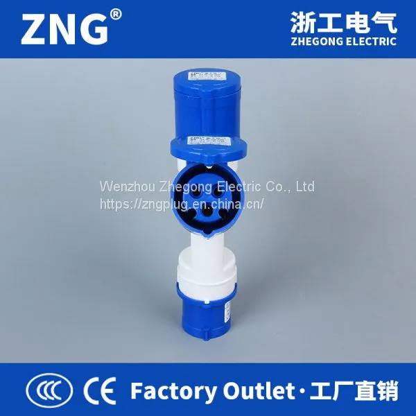 Multifunctional Industrial Plug and Socket 3-way 16Amp 3Pin, AC220V 16Amp 2P+PE 3-way Industrial Socket photo-2