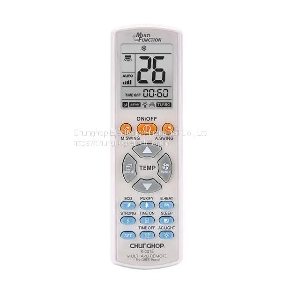 K-301E Multi Function Air Conditioner Remote Control Replacement For Gree Brand