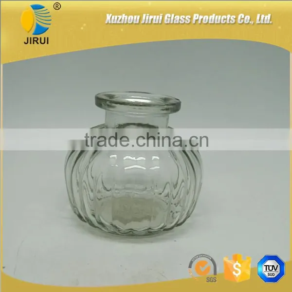 Clear Glass Candle Holder Pumpkin Shaped photo-4