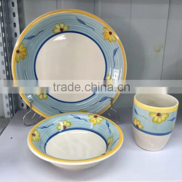 Hand Painted Fruit Plate, Hand Painted Soup Plate, Hand Painted Dinner Set