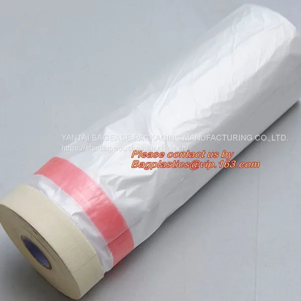 Pre-taped Masking Film, Drop Cloth, Masker Roll for Car Paint, Plasti Dip Masking, Auto Paint Ove photo-3
