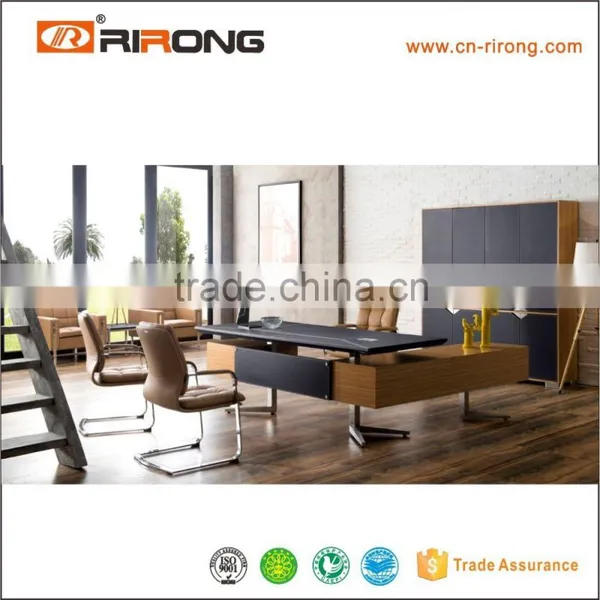 Individual Leather Customized Wood Grain Office Desk