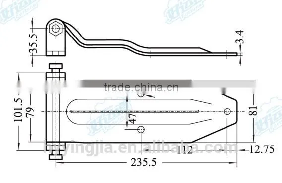 01122 Stamping 250mm Zinc Plated Truck Trailer Hinge photo-3