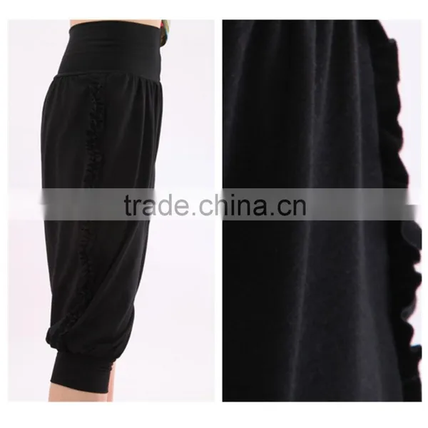 Factory Direct Sale Black Capri Yoga and Sports Pants photo-5