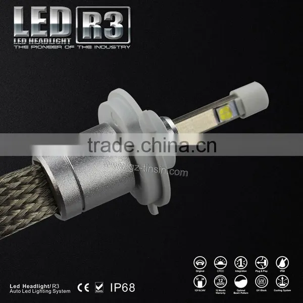 Guangzhou Tiansheng High Power Fanless 40w Car h4 Led Headlight Bulbs Car Auto Lights Led Headlight Without Fan photo-5