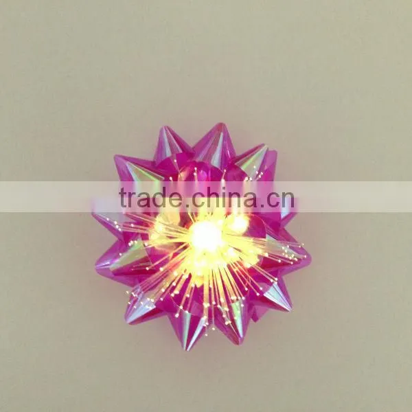 3 Bows per Blister LED Present Ribbon Bow With 7 Colors Change for Christmas Decoration
