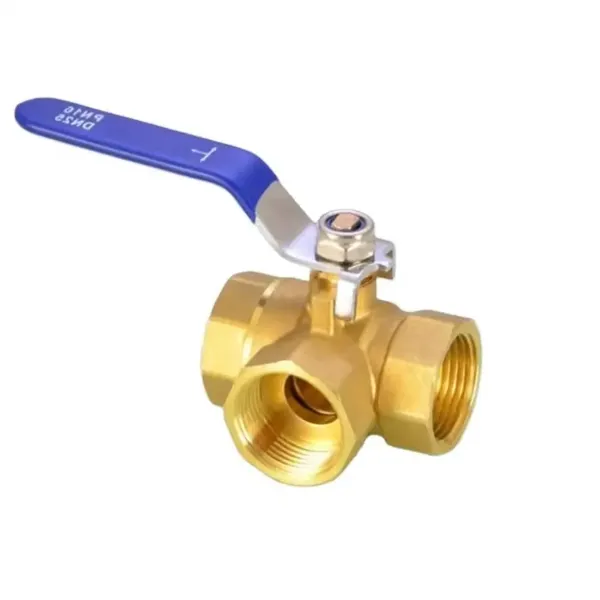 Brass Three Way Threaded Ball Valve NPT OEM Customizable High Pressure Water Pipe 3 Way Brass Copper Ball Valve WOG photo-5