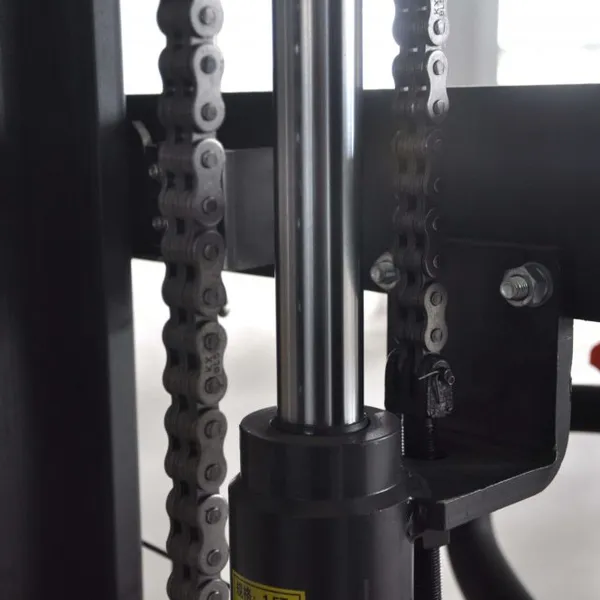 1.5T 2T Electric Pallet Forklift Straddle Stacker Truck Adjustable Lifting Forks Pedal Operation Lead-Acid photo-3