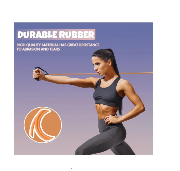 Latex Tubing Exerciser With Soft Handles Resistance photo-2
