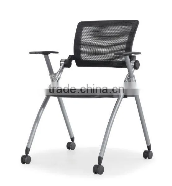 Mesh Fabric Office Chairs With Writing Board and Blue Color Seat photo-4