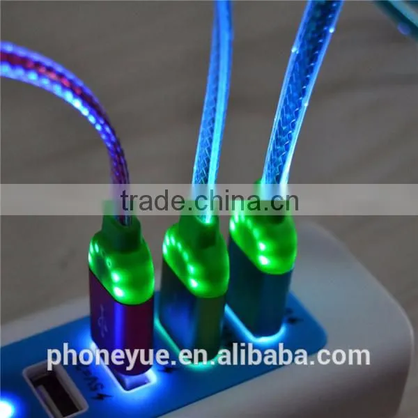 Newest Design Led Light Multi Usb Cable for Iphone in Retail Packaging photo-3