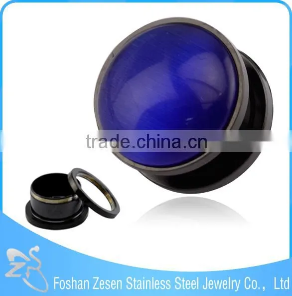 TP011446 Factory Direct Sale Body Piercing Fashion Black Natural Stone Ear Plug photo-2