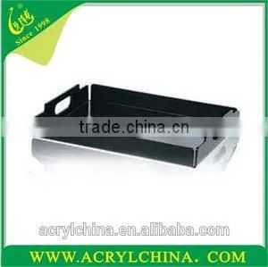Acrylic red wine display tray black bottle wine tray display clear rectangle rectangle plastic planter trays