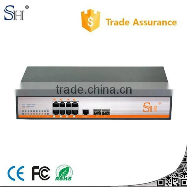 IEEE802.3 at IP Surveillance Cameras Din Rail 8 Full Gigabit Poe Switch photo-3