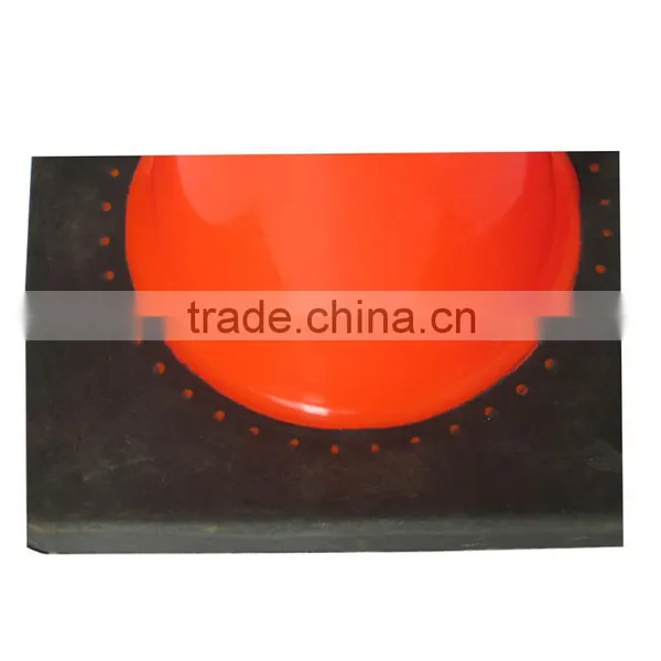 High Quality Traffic Cone Black Base Fluorescent Road Cone photo-3
