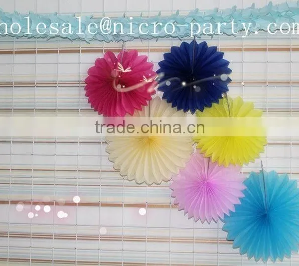 Pinwheel Paper Fan,!!!colorful Tissue Paper Fan for Decoration photo-5