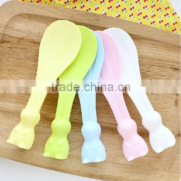 J180 Funny Little Rabbit Colorful Spoons Rice Spoon photo-2