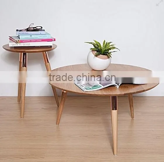 Modern Metal-on-wood Design Phoenix Side Table photo-4