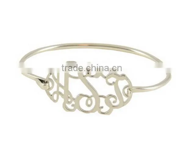 JOKER CABINET CUTOUT MONOGRAM GOLD BANGLE PERSONALIZED BANGLE Quality Choice photo-5