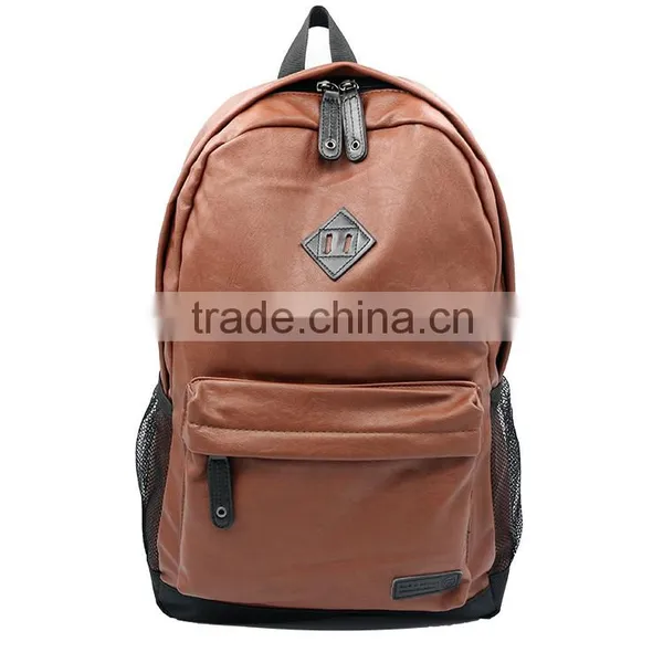 High Quality PU Leather Backpack Bags OEM Brand Laptop Backpack photo-2