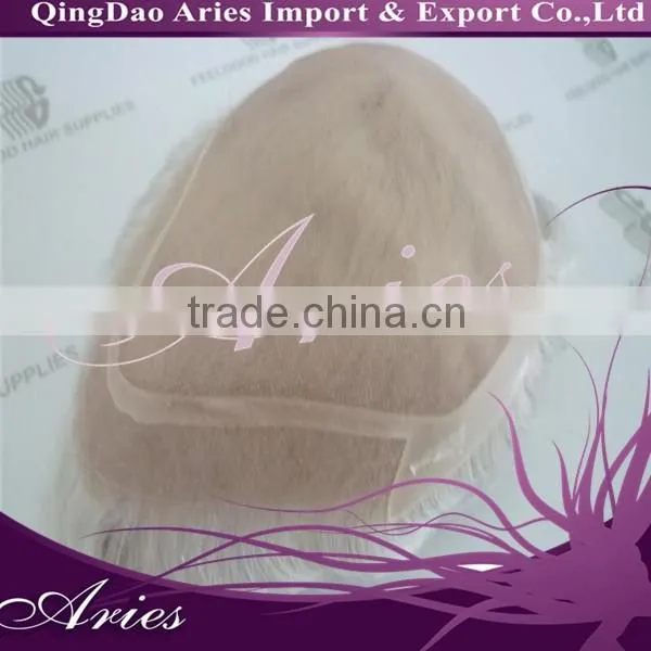 Cheap Mono Human Hair Toupee Bleached Knot Hair Toupee for Women/men photo-5