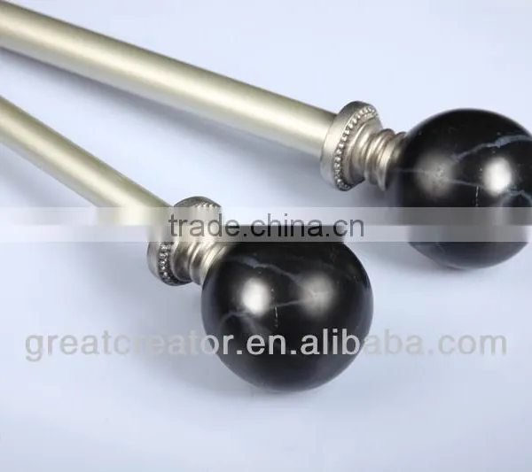 Model of Living Room Curtain Rod Set With Stone Dome Curtain Finials photo-5