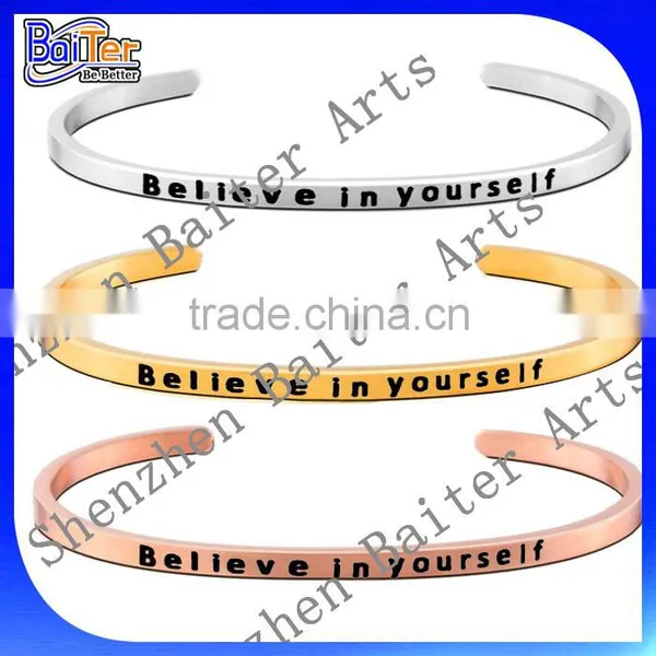 Custom Fashion Rose Gold Initial Cuff Bracelet 925 Sterling Silver Gold Initial Bangle Bracelet Quality Choice photo-6