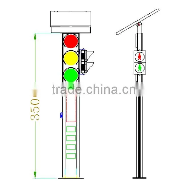 Brand New Integrated Solar Power System Wireless Pedestrian Traffic Light With Button photo-3