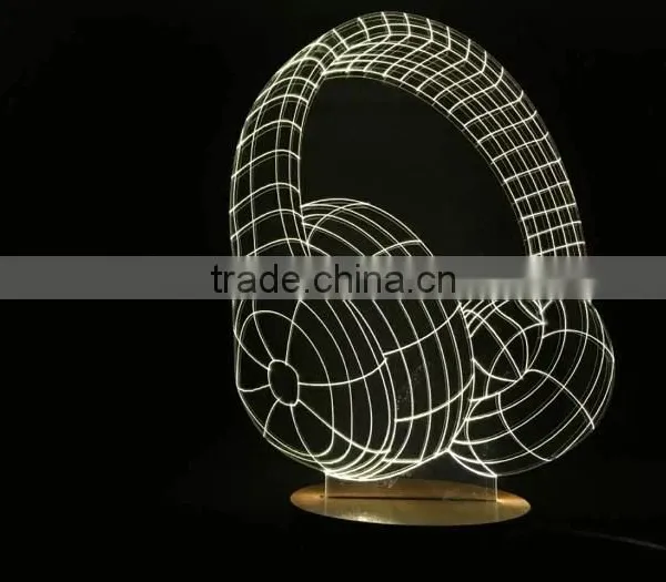 Innovative Headphone Shape 3D LED Lamp photo-2
