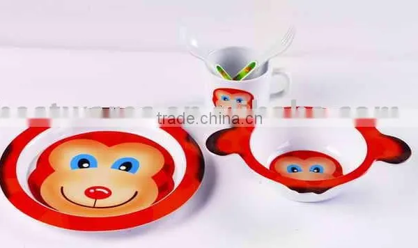 Monkey design melamine dinnerware tableware for kids