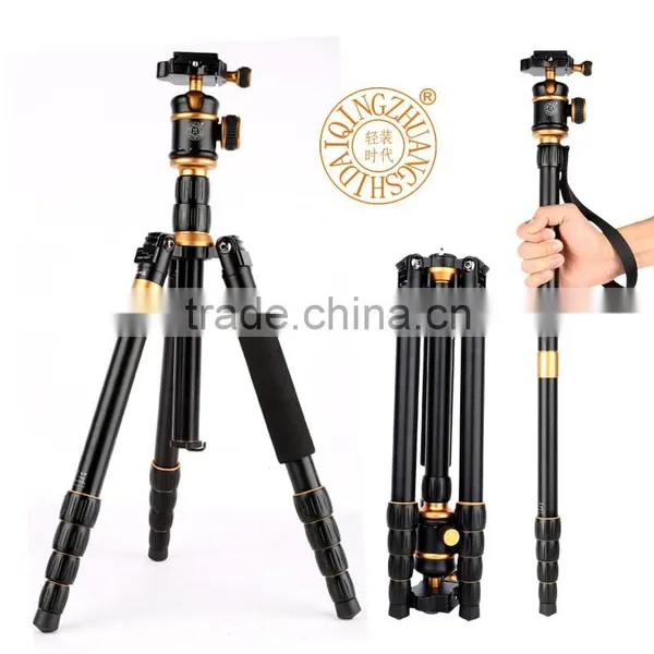 China Supplier Video Camera Use Collapsible OBO Zomei Tripod Action DLSR Digital Camera Stand Flexible Mini Tripod Monopod Q888