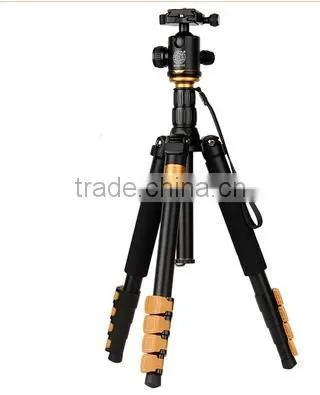 QZSD-Q570A 62'' Professional Golden Aluminum13'' Folded Video DSLR Digital Camcorder Camera Tripod Monopod photo-3