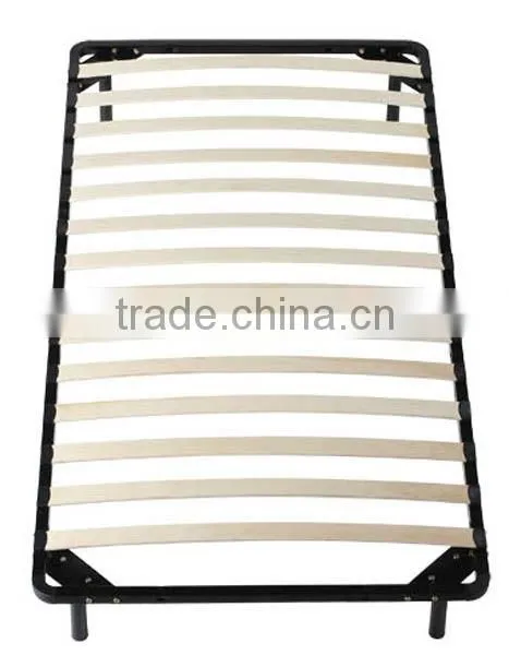 Simple Metal Bed Frame With Wood Slat