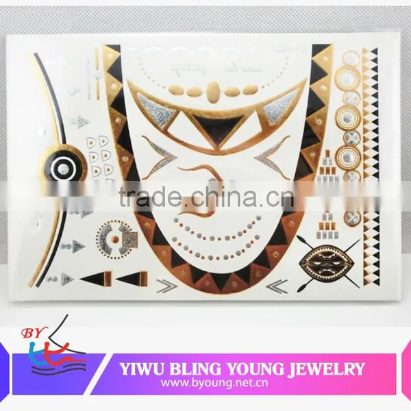 Eco-friendly High Quality Metallic Stickers Temporary Tattoo photo-2