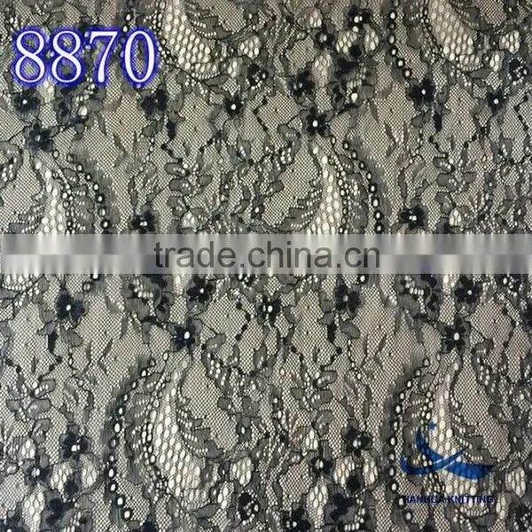 100% Nylon Warp-knitted Lace Fabric Factory Stock Supply 8870 photo-4