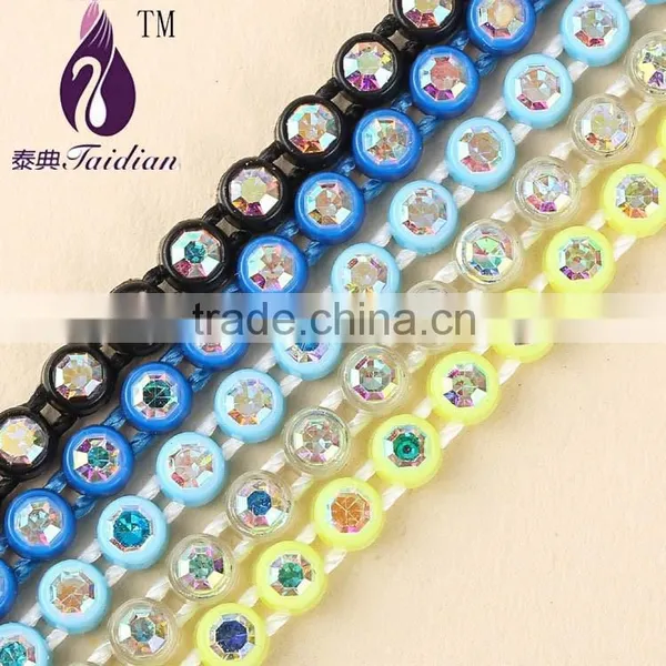 Rhinestone Crystal Trim Yards,rhinestone Sewing Trim Red photo-6