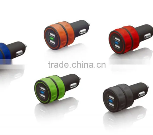 2.1/3.1Amp Dual USB Car Charger for Apple and Android Devices(Black) photo-6