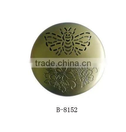 Round Metal Chest Stove With Butterfly Pattern