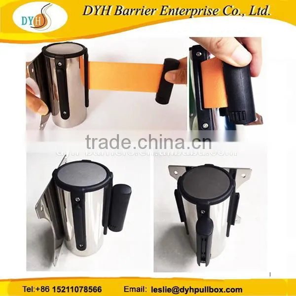 Factory Direct Stylish Retractable Wall Mounted Belt Barriers photo-4