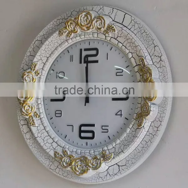 XKH112 Wholesale Round Wood Stand Clock Art Wooden Wall Clock photo-2