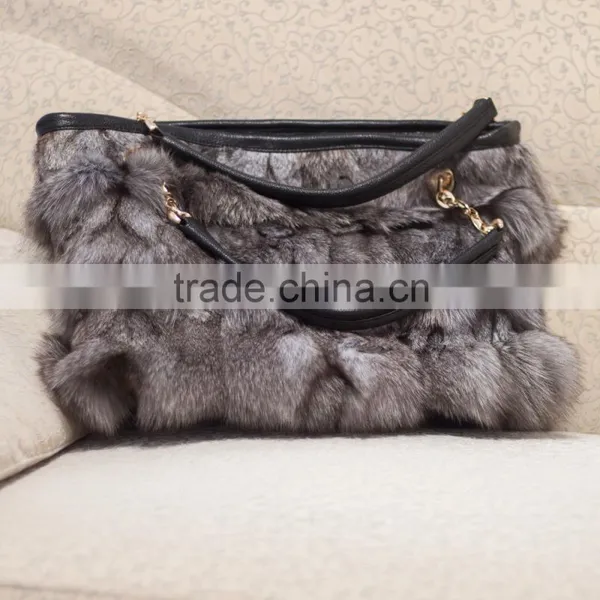 2015 Hign Quality Fox Fur Bags Handbag for Young Girls photo-4