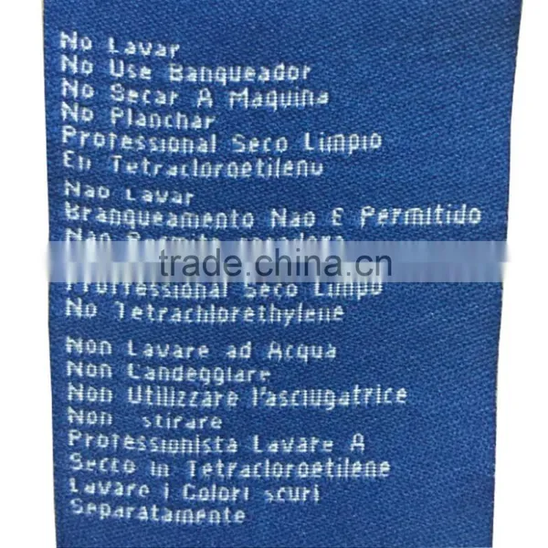 Factory Direct Care Label Blank Clothing Labels Polyester Care Label photo-2