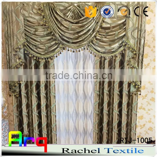 Silk Look 100% Polyester Middle East Style New Soft Fabrics for Curtain/ Sofa/cushion/bed Sets Silk Ribbon Style photo-5
